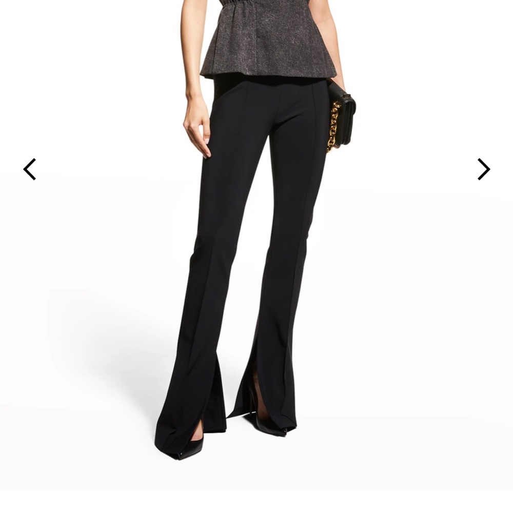 Adam Lippes Black Neoprene Pants